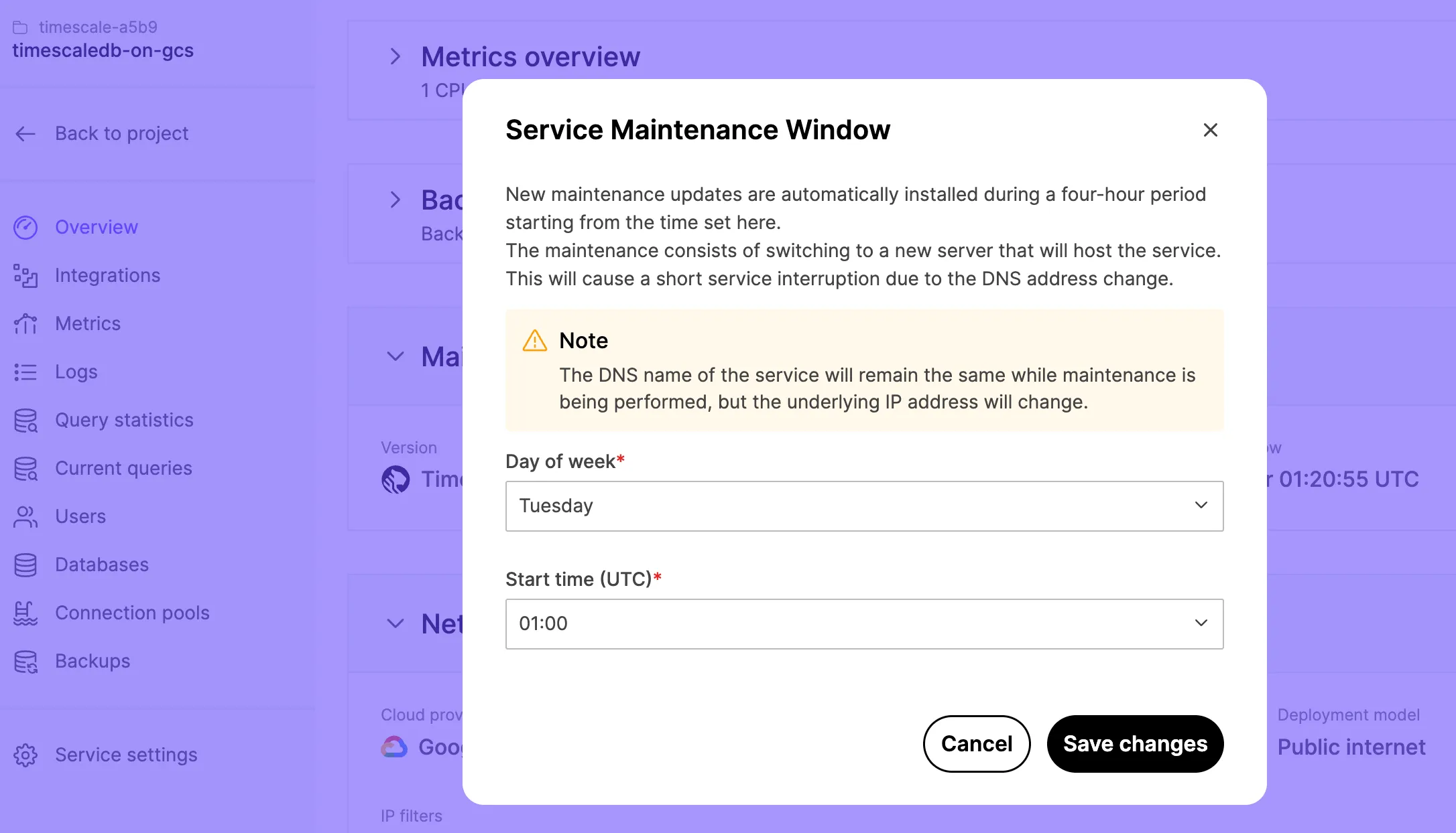 Adjusting the MST maintenance window