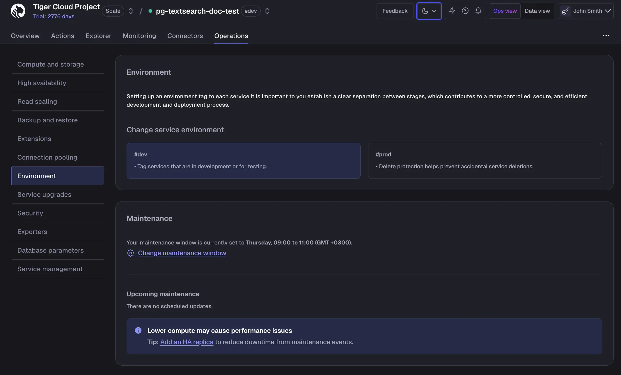 Maintenance and upgrades
